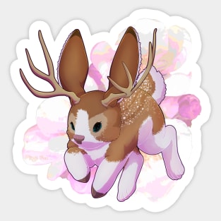 Apple Blossom Jackalope Sticker